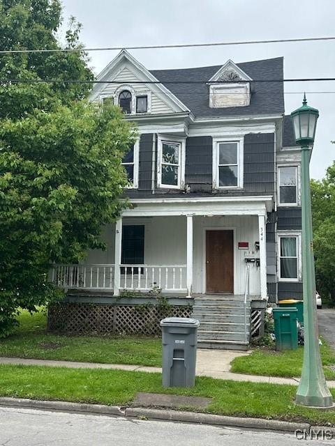 344 Winslow St, Watertown-City, NY 13601 - view of front of house featuring covered porch