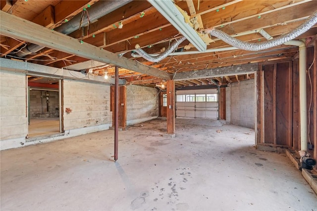 view of basement