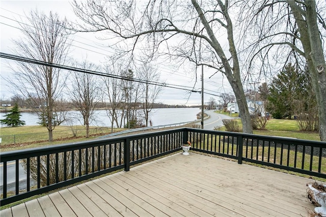 1965 Main St, Carlton, NY 14571 - wooden terrace featuring a water view