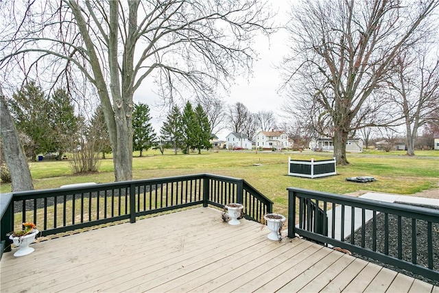 1965 Main St, Carlton, NY 14571 - wooden terrace with a yard