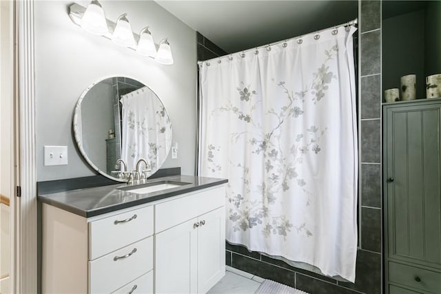 1965 Main St, Carlton, NY 14571 - full bathroom featuring vanity and a shower with curtain