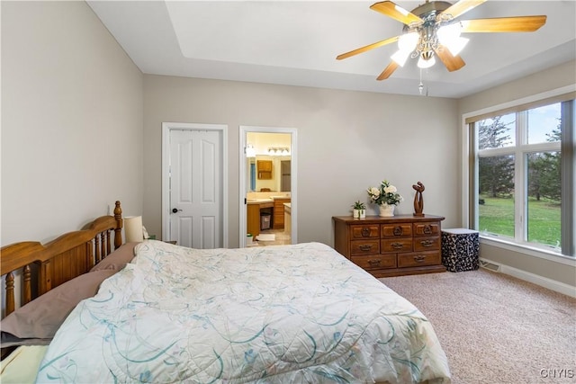 8312 Partridgeberry Dr, Lysander, NY 13027 - bedroom with carpet floors, multiple windows, baseboards, and ceiling fan