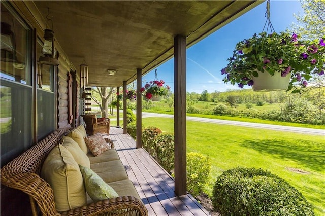 view of patio with a porch