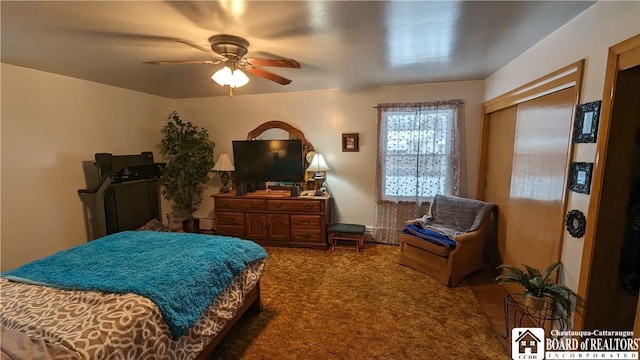 3738 E Lake Rd, Dunkirk-Town, NY 14048 - bedroom featuring carpet floors and ceiling fan