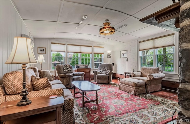 2810 Genesee St, Utica, NY 13502 - living room featuring lofted ceiling and healthy amount of natural light