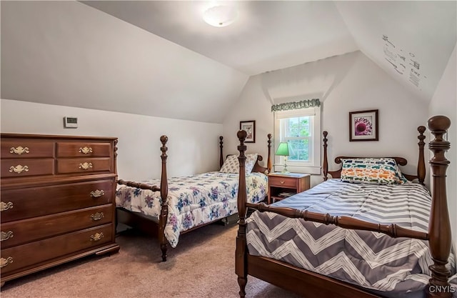 2810 Genesee St, Utica, NY 13502 - bedroom featuring carpet floors and lofted ceiling