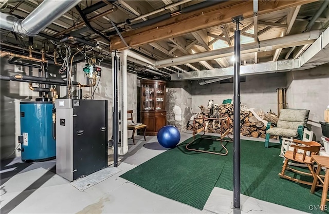2810 Genesee St, Utica, NY 13502 - unfinished below grade area featuring gas water heater