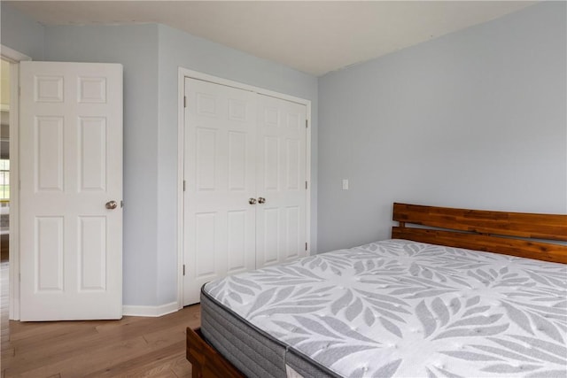 318 Wexford Ln, Horseheads, NY 14845 - bedroom featuring wood finished floors, a closet, and baseboards