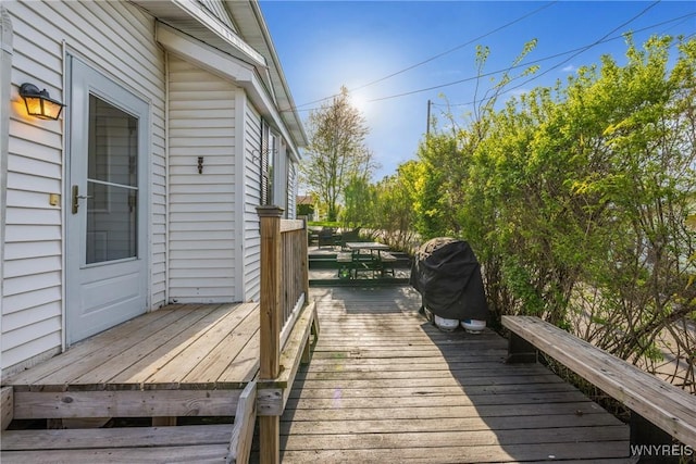 view of wooden deck