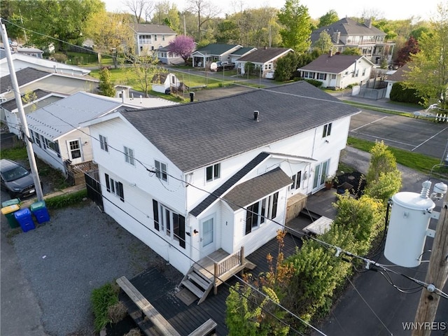 aerial perspective of suburban area