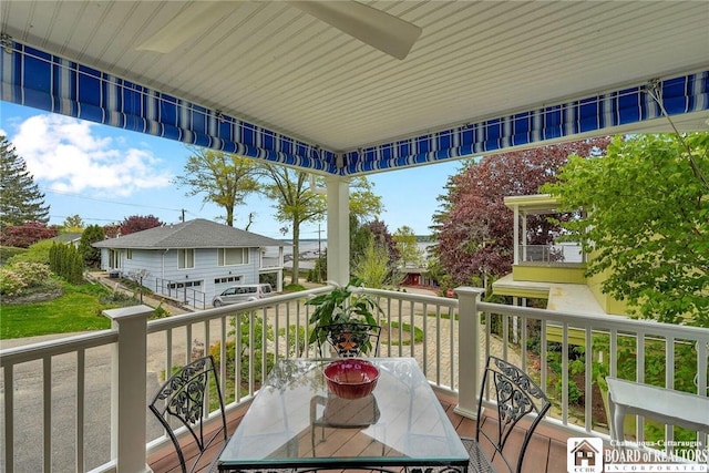 3 Maple Ave, Chautauqua, NY 14722 - balcony with outdoor dining area