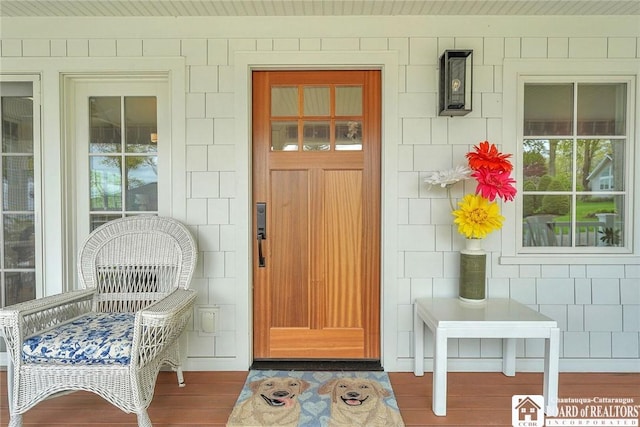 3 Maple Ave, Chautauqua, NY 14722 - property entrance with a porch