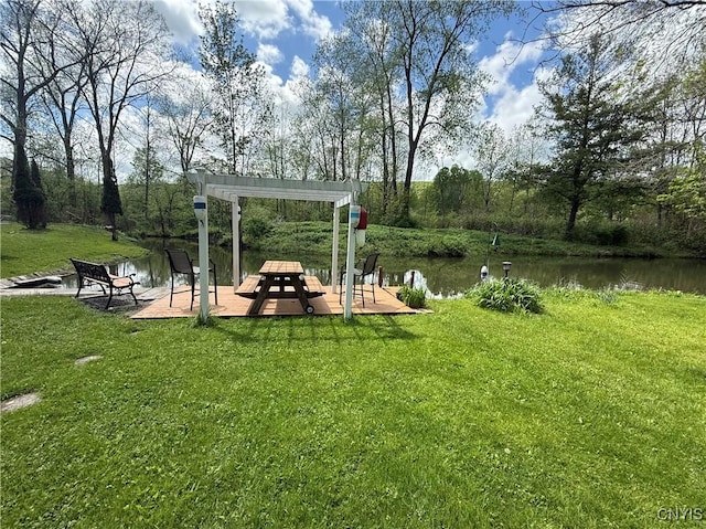 21 S Lake Rd, Deruyter, NY 13052 - view of grassy yard featuring a water view