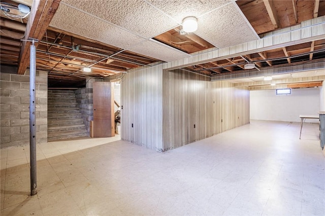89 Chapel St, Mount Morris, NY 14510 - finished below grade area featuring tile patterned floors
