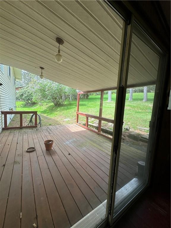 22 Suncrest Ter, Oneonta-City, NY 13820 - deck with a yard