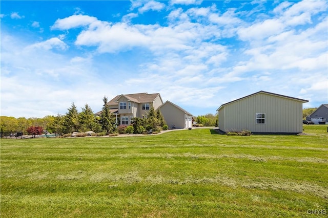view of grassy yard
