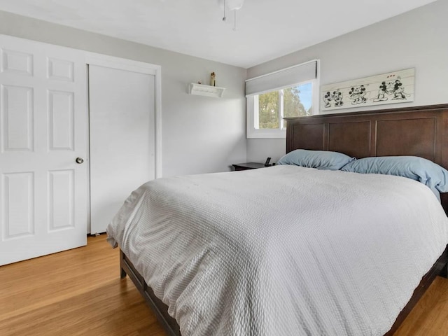 163 Lyncourt Park, Greece, NY 14612 - bedroom featuring wood finished floors, a closet, and ceiling fan
