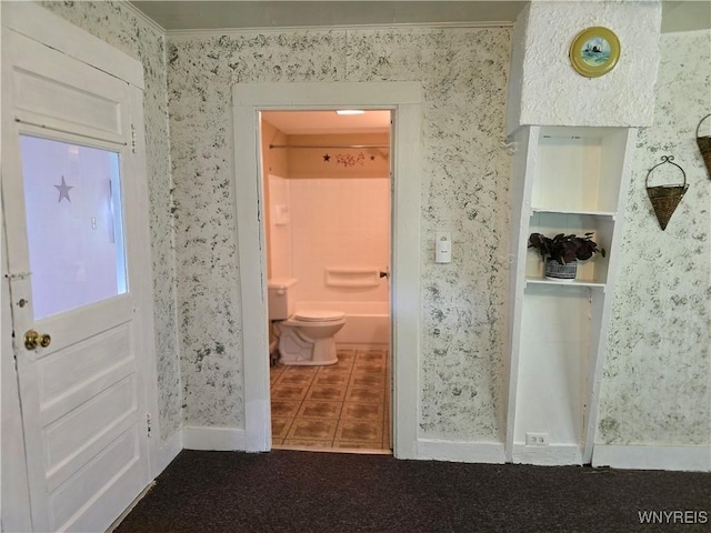 2282 Rte 305, Clarksville, NY 14727 - hall featuring baseboards and tile patterned floors