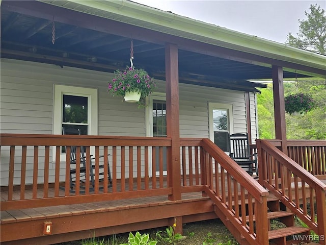 2282 Rte 305, Clarksville, NY 14727 - wooden deck with a porch