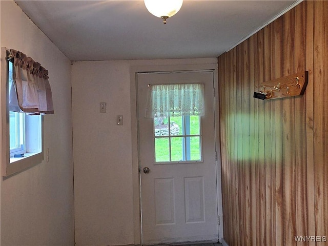 2282 Rte 305, Clarksville, NY 14727 - doorway to outside with wood walls