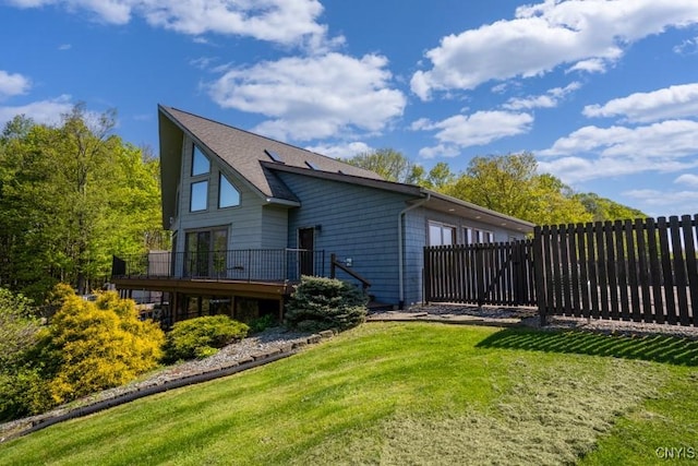 240 Mucky Run Rd, Frankfort, NY 13340 - rear view of property with a wooden deck