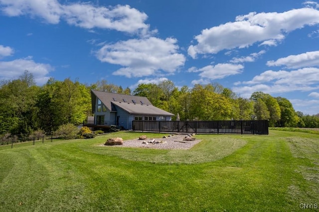 240 Mucky Run Rd, Frankfort, NY 13340 - view of yard featuring an outdoor fire pit