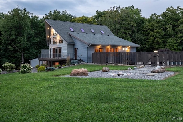 240 Mucky Run Rd, Frankfort, NY 13340 - rear view of house with roof with shingles and a deck