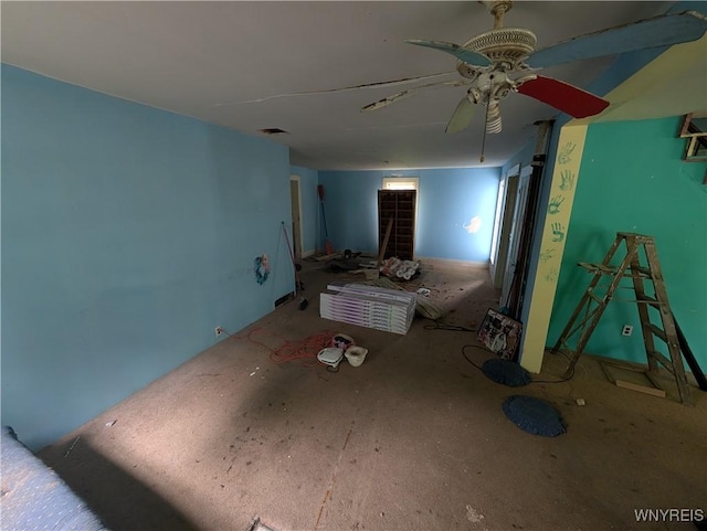 11 N Main St, Cohocton, NY 14826 - unfurnished living room with ceiling fan