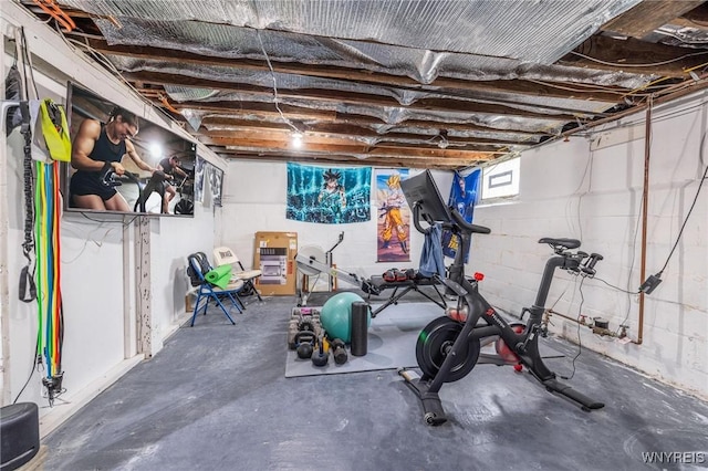 view of exercise area
