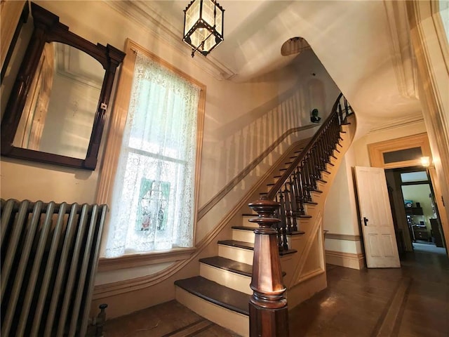 440 Park Ave, Barton, NY 14892 - stairs with radiator heating unit