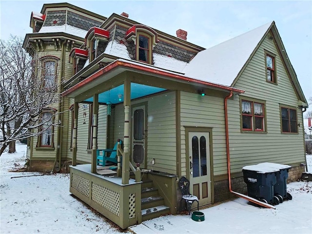 440 Park Ave, Barton, NY 14892 - snow covered property featuring a chimney