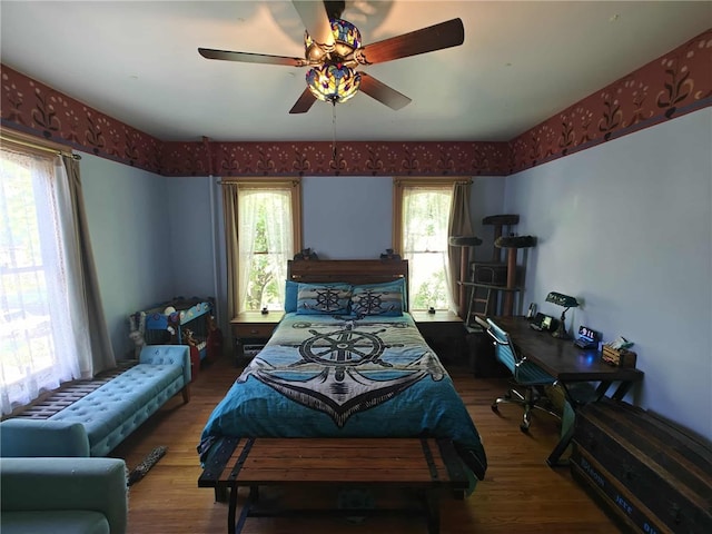 440 Park Ave, Barton, NY 14892 - bedroom featuring wood finished floors and a ceiling fan