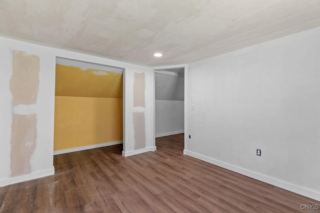 10 S Ten Eyck Ave, Cazenovia, NY 13035 - unfurnished bedroom with wood finished floors, baseboards, a closet, and recessed lighting