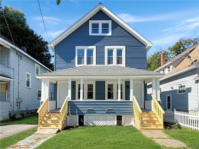 214 Herriman St Unit 216, Syracuse, NY 13204 - american foursquare style home with a porch and roof with shingles