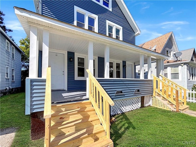 214 Herriman St Unit 216, Syracuse, NY 13204 - view of front of home with a porch and a front yard
