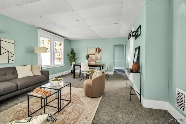 2254 Grand Ave, Niagara Falls, NY 14301 - living room with carpet floors and baseboards