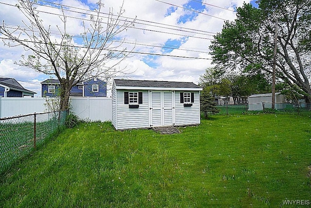 view of shed