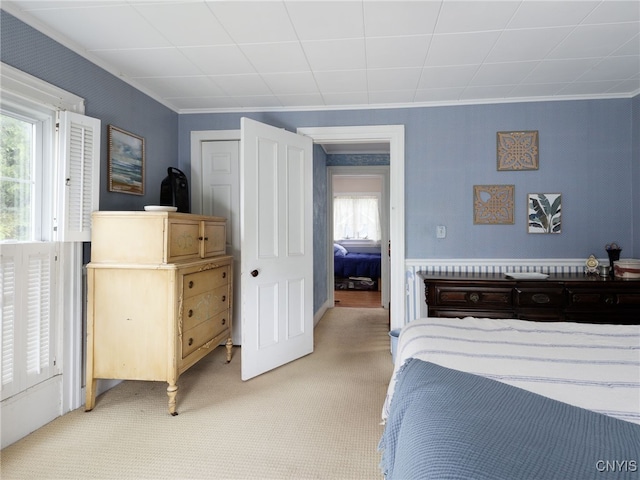127 W St, Rutland, NY 13612 - bedroom featuring light colored carpet and crown molding
