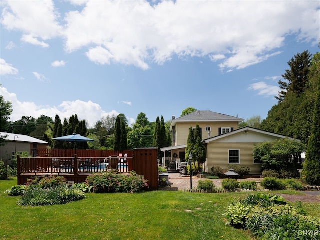 127 W St, Rutland, NY 13612 - view of green lawn featuring a deck