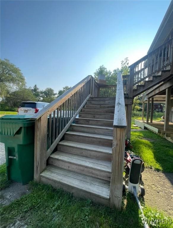 13209 Miller Ave, Sardinia, NY 14030 - wooden terrace featuring stairway