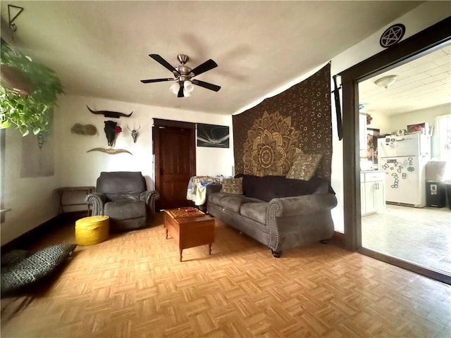 11 Gilbert St, Oneonta-City, NY 13820 - living area with ceiling fan