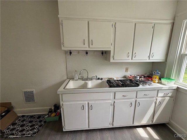 236 N Midler Ave, Syracuse, NY 13206 - kitchen with a sink, baseboards, light countertops, and wood finished floors
