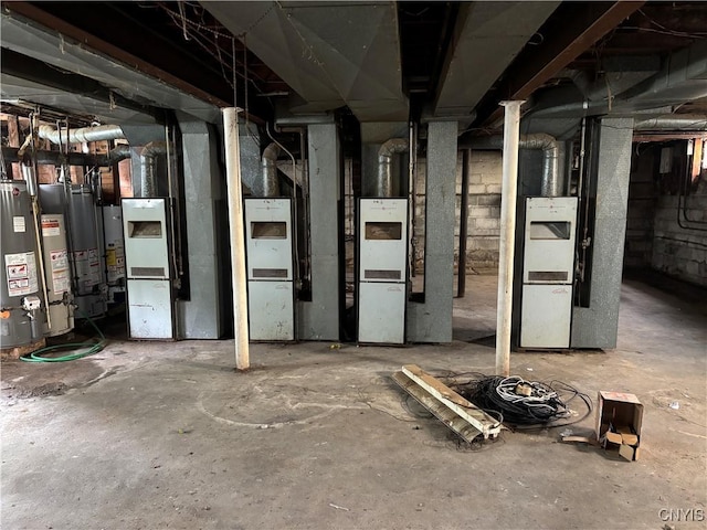 236 N Midler Ave, Syracuse, NY 13206 - unfinished basement with water heater and heating unit