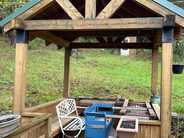 462 Winney Hill Rd, Oneonta-Town, NY 13820 - wooden terrace featuring a gazebo