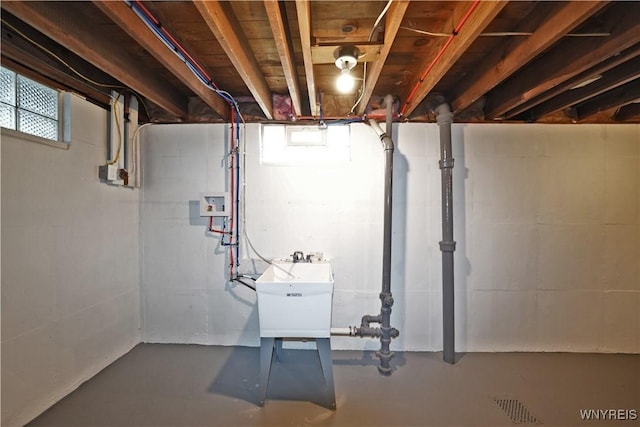 view of basement