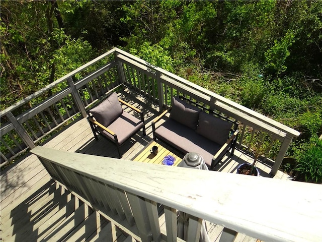 129 Daffodil Dr, Horseheads, NY 14845 - wooden terrace featuring outdoor lounge area