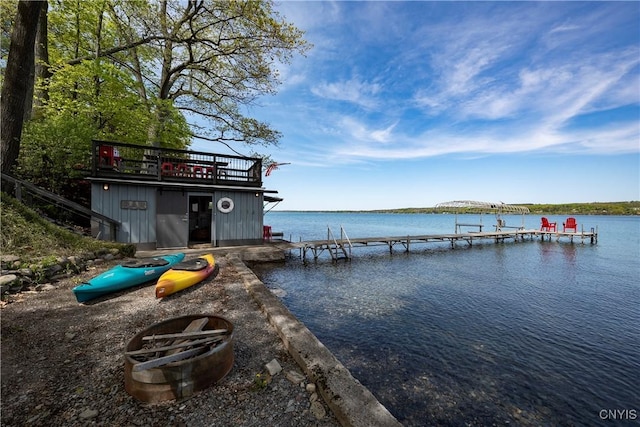 2330 Thornton S, Skaneateles, NY 13152 - dock area featuring a water view