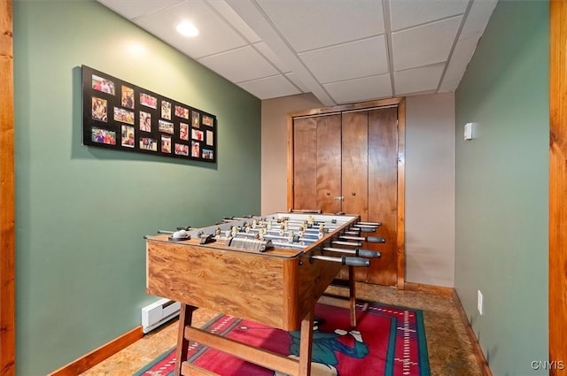 101 Pinehurst Ln, Augusta, NY 13425 - recreation room with a paneled ceiling and baseboards