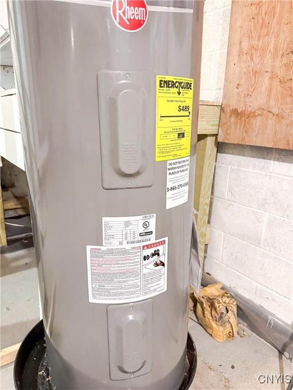 utilities featuring electric water heater