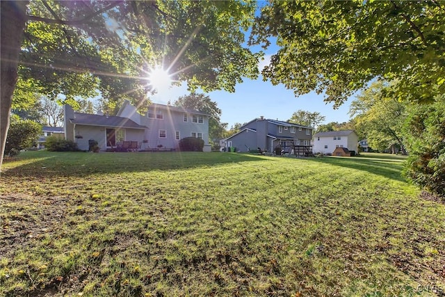 view of grassy yard